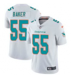 Nike Dolphins 55 Jerome Baker White Vapor Untouchable Limited Jersey