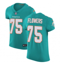 Nike Dolphins 75 Ereck Flowers Aqua Green Team Color Men Stitched NFL Vapor Untouchable Elite Jersey