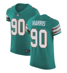 Nike Dolphins #90 Charles Harris Aqua Green Alternate Mens Stitched NFL Vapor Untouchable Elite Jersey