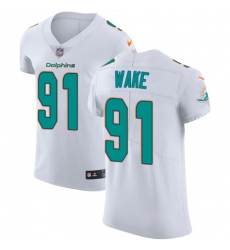 Nike Dolphins #91 Cameron Wake White Mens Stitched NFL Vapor Untouchable Elite Jersey