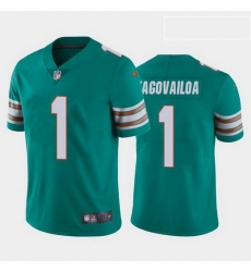 men tua tagovailoa miami dolphins aqua alternate vapor limited jersey 