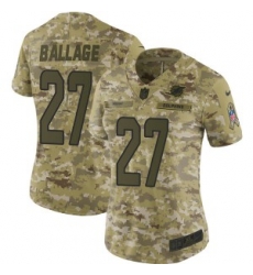 Kalen Ballage Miami Dolphins Women Limited 2018 Salute to Service Nike Jersey Camo