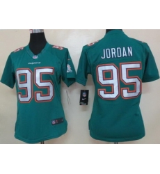 Women Nike Miami Dolphins 95 Dion Jordan Green LIMITED NFL Jerseys 2013 New Style