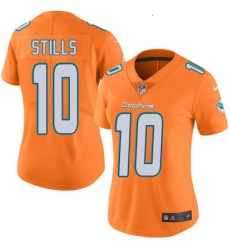 Womens Nike Miami Dolphins 10 Kenny Stills Limited Orange Rush Vapor Untouchable NFL Jersey