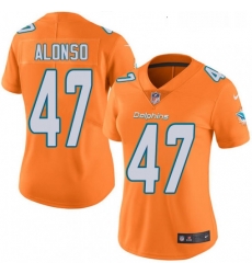 Womens Nike Miami Dolphins 47 Kiko Alonso Limited Orange Rush Vapor Untouchable NFL Jersey