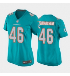 women noah igbinoghene miami dolphins aqua game jersey 