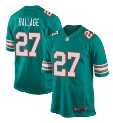 Kalen Ballage Miami Dolphins Youth Game Alternate Nike Jersey Aqua