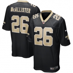 Men New Orleans Saints 26 Deuce McAllister Black Vapor Limited Stitched Football Jersey