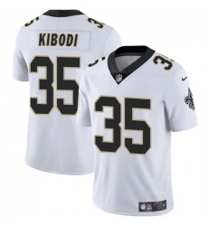 Men New Orleans Saints 35 Jacob Kibodi White Vapor Limited Stitched Football Jersey