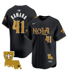 Men New Orleans Saints 41 Alvin Kamara Black Cool Base Stitched Baseball Jersey