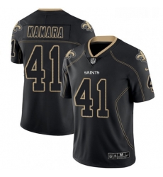 Mens Nike New Orleans Saints 41 Alvin Kamara Limited Lights Out Black Rush NFL Jersey