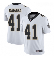 Mens Nike New Orleans Saints 41 Alvin Kamara White Vapor Untouchable Limited Player NFL Jersey