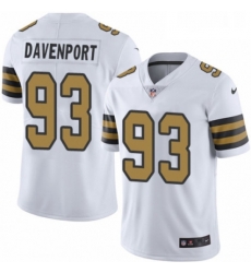 Mens Nike New Orleans Saints 93 Marcus Davenport Limited White Rush Vapor Untouchable NFL Jersey