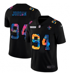 New Orleans Saints 94 Cameron Jordan Men Nike Multi Color Black 2020 NFL Crucial Catch Vapor Untouchable Limited Jersey