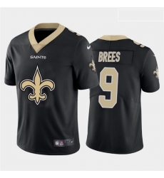 Nike Saints 9 Drew Brees Black Team Big Logo Vapor Untouchable Limited Jersey