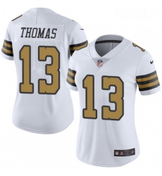 Womens Nike New Orleans Saints 13 Michael Thomas Limited White Rush Vapor Untouchable NFL Jersey