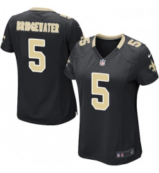 Womens Nike New Orleans Saints 5 Teddy Bridgewater Game Black Team Color NFL Jersey