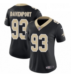 Womens Nike New Orleans Saints 93 Marcus Davenport Black Team Color Vapor Untouchable Limited Player NFL Jersey