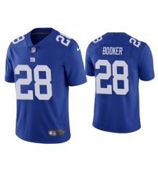 Men New York Giants 28 Devontae Booker Blue Vapor Untouchable Limited Stitched Jersey