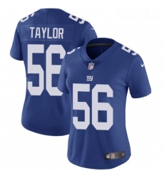 Womens Nike New York Giants 56 Lawrence Taylor Elite Royal Blue Team Color NFL Jersey