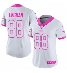 Womens Nike New York Giants 88 Evan Engram Limited WhitePink Rush Fashion NFL Jersey