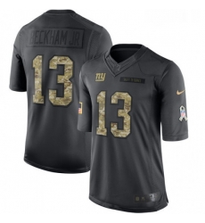 Youth Nike New York Giants 13 Odell Beckham Jr Limited Black 2016 Salute to Service NFL Jersey