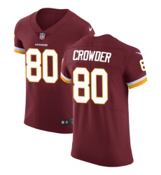 Men Nike Redskins #80 Jamison Crowder Burgundy Red Team Color Stitched NFL Vapor Untouchable Elite Jersey