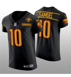 Men Washington Commanders 10 Curtis Samuel 90th Anniversary Black Elite Stitched Jersey