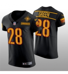 Men Washington Commanders 28 Darrell Green 90th Anniversary Black Elite Stitched Jersey