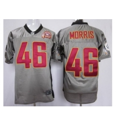 Nike Washington Redskins 46 Alfred Morris Grey Elite Shadow 80TH P-atch NFL Jersey