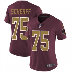 Nike Redskins #75 Brandon Scherff Burgundy Red Alternate Womens Stitched NFL Vapor Untouchable Limited Jersey