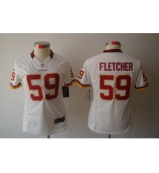 Women Nike Washington Redskins #59 Fletcher White Color[NIKE LIMITED Jersey]