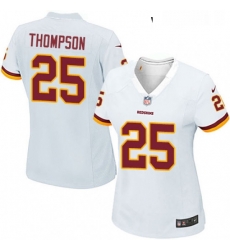 Womens Nike Washington Redskins 25 Chris Thompson Game White NFL Jersey