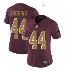 Womens Nike Washington Redskins 44 John Riggins Elite Burgundy RedGold Number Alternate 80TH Anniversary NFL Jersey