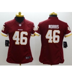 Women's Nike Washington Redskins #46 Alfred Morris Burgundy Red Team Color Stitched NFL Limited Jersey