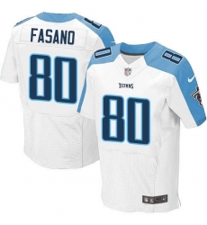 Nike Tennessee Titans #80 Anthony Fasano White Men 27s Stitched NFL Elite Jersey