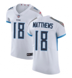 Nike Titans #18 Rishard Matthews White Mens Stitched NFL Vapor Untouchable Elite Jersey