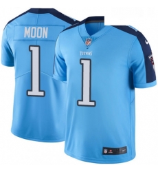 Youth Nike Tennessee Titans 1 Warren Moon Elite Light Blue Team Color NFL Jersey