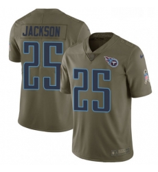 Youth Nike Tennessee Titans 25 Adoree Jackson Limited Olive 2017 Salute to Service NFL Jersey