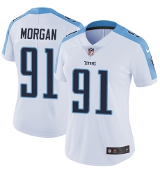 Nike Titans #91 Derrick Morgan White Womens Stitched NFL Vapor Untouchable Limited Jersey