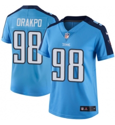 Nike Titans #98 Brian Orakpo Light Blue Team Color Womens Stitched NFL Vapor Untouchable Limited Jersey