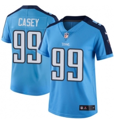 Nike Titans #99 Jurrell Casey Light Blue Team Color Womens Stitched NFL Vapor Untouchable Limited Jersey