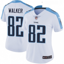 Womens Nike Tennessee Titans 82 Delanie Walker Elite White NFL Jersey