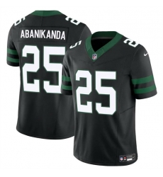 Men New York Jets 25 Israel Abanikanda Black 2023 F U S E Vapor Untouchable Limited Stitched Jersey