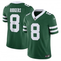 Men New York Jets 8 Aaron Rodgers Green 2024 F U S E  Vapor Limited Stitched Jersey