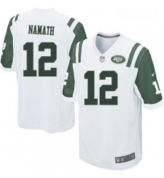 Mens Nike New York Jets 12 Joe Namath Game White NFL Jersey