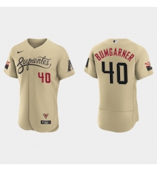 Arizona Diamondbacks 40 Madison Bumgarner Men Nike 2021 City Connect Authentic MLB Jersey Gold