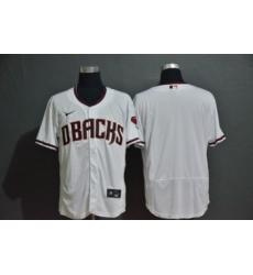 Diamondbacks Blank White Nike 2020 Flexbase Jersey II