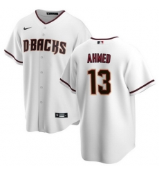 Men Arizona Diamondbacks 13 Nick Ahmed White Cool Base Stitched Baseball Jerseys