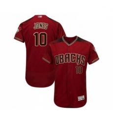 Mens Arizona Diamondbacks 10 Adam Jones Red Alternate Authentic Collection Flex Base Baseball Jersey